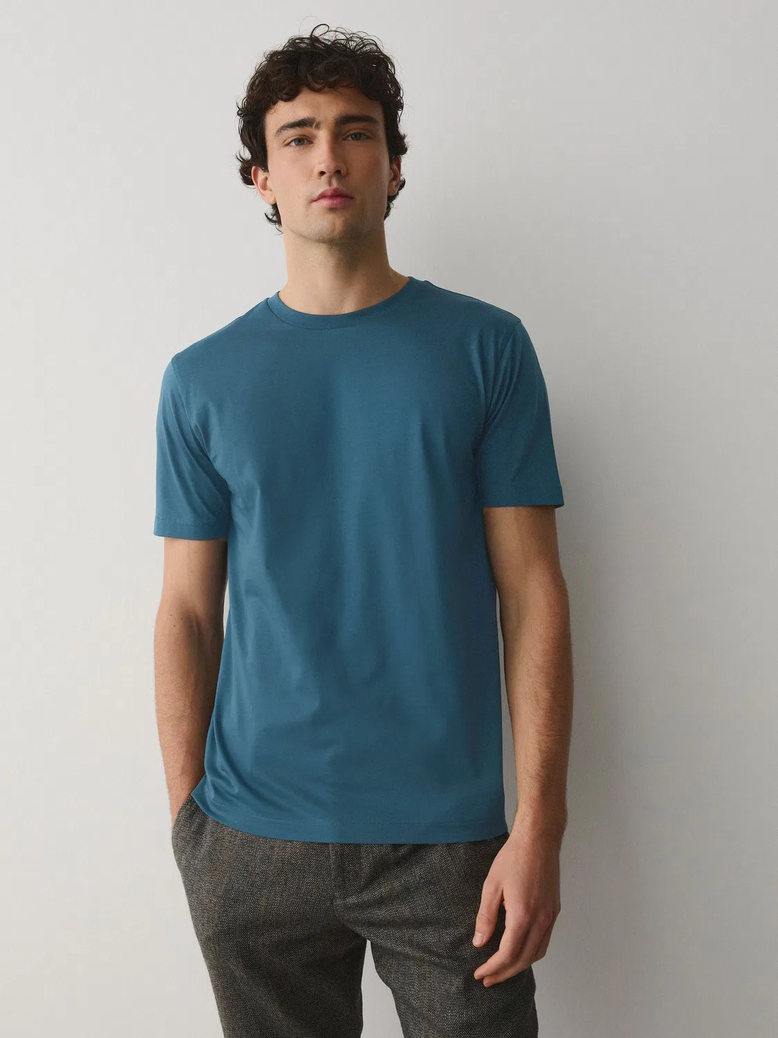 Футболка Slim Fit Signature SUPIMA Cotton Next, Синий