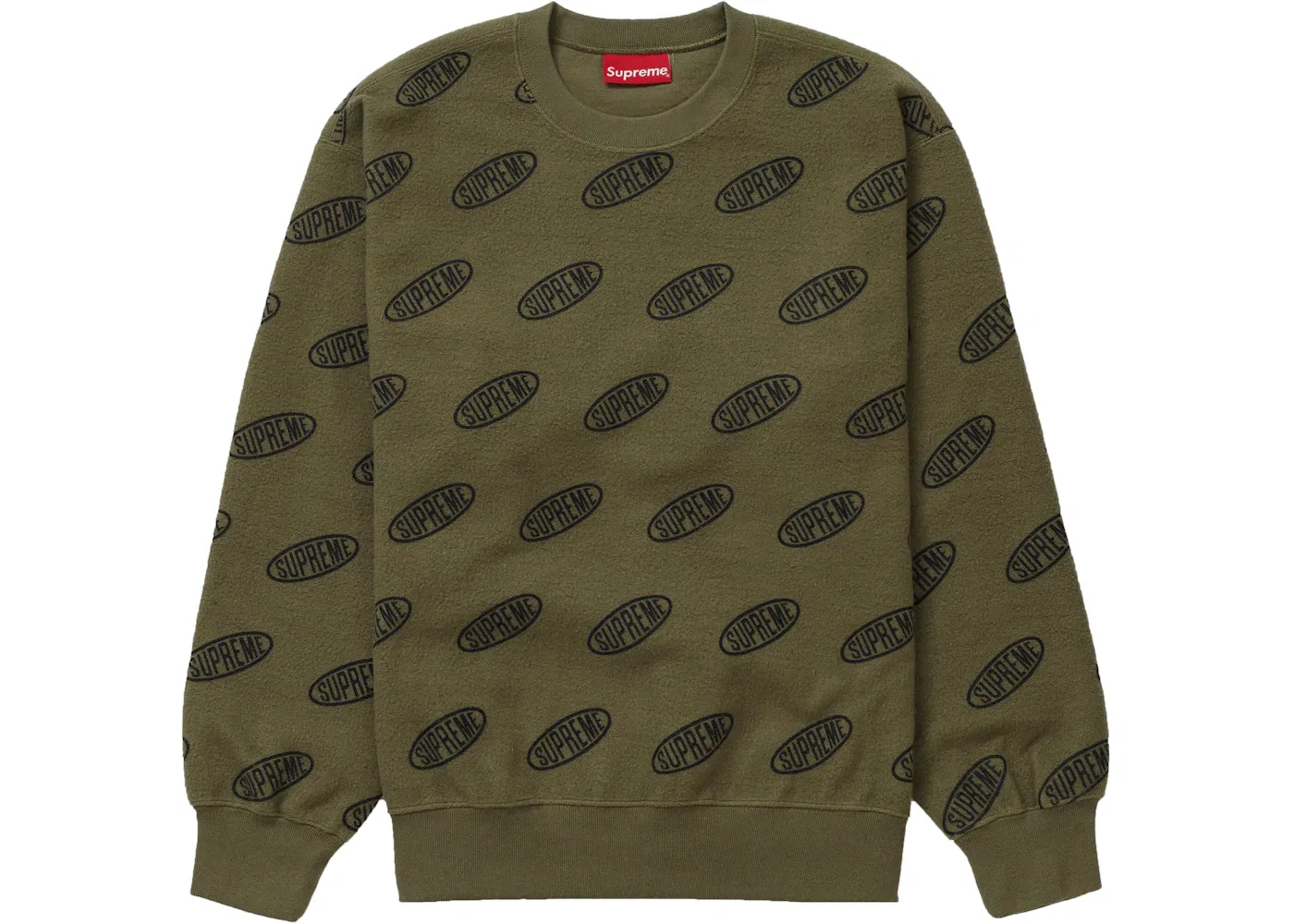 Мужской свитшот с длинным рукавом Supreme Crewneck, Light Olive