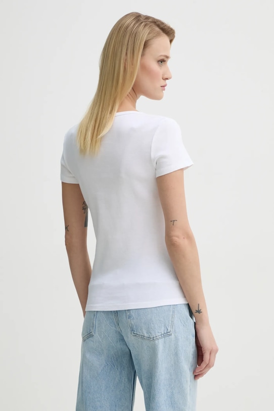 Хлопковая футболка с круглым вырезом 2 шт в упаковке Levi'S, белый — фото 4