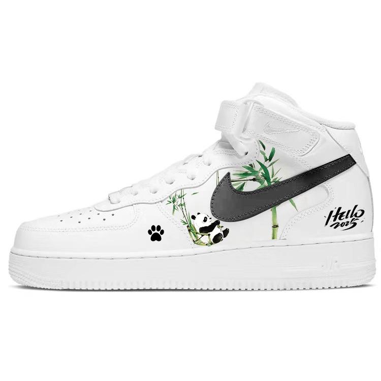 

Nike Кроссовки Air Force 1 для скейтбординга, легкие, износостойкие, противоскользящие, средней высоты, мужские, белые, черные