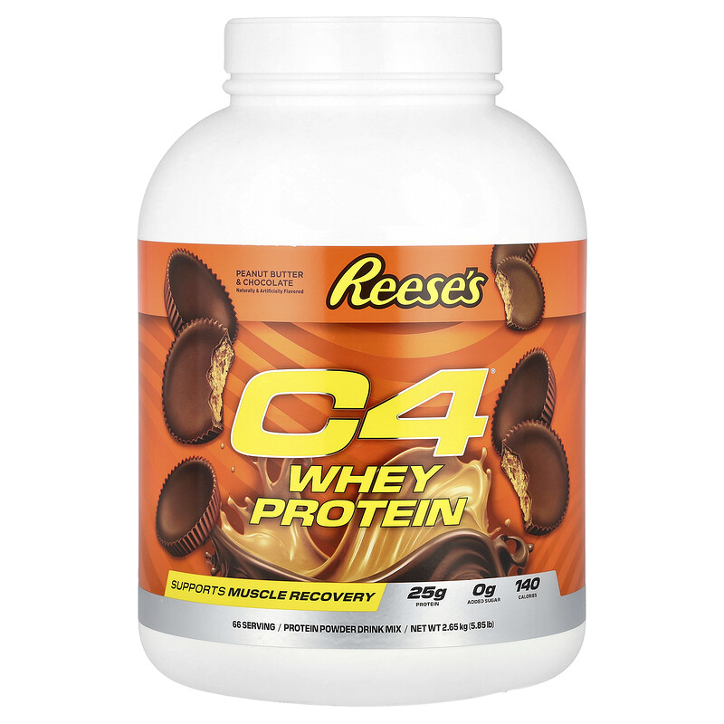 

C4 / Cellucor, C4 Whey Protein, арахисовая паста и шоколад Reese's, 2,65 кг (5,85 фунта)
