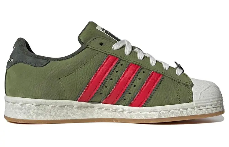 Adidas originals Superstar Обувь для скейтбординга унисекс, Green/Red — фото 2