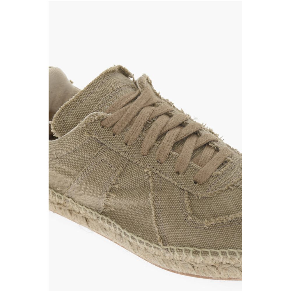 Низкие кеды MM22 из хлопка с джутовой подошвой Maison Margiela, Green — фото 4