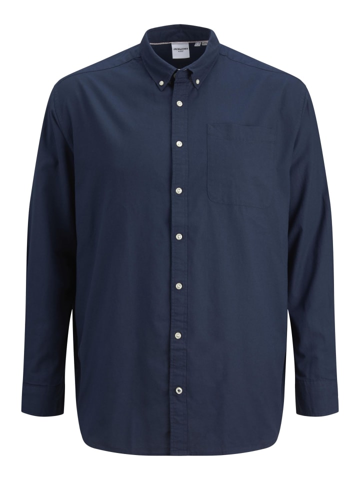 

Рубашка JACK & JONES PLUS, темно-синий