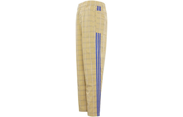 Спортивные штаны adidas originals Mw Tp Contrasting Colors Plaid Straight Loose Sports Pants Beige, цвет creamy — фото 2