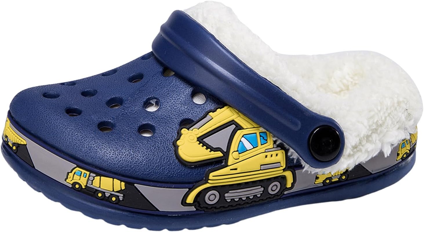 

Детские тапочки IWIHMIV для девочек и мальчиков, удобные, с нескользящей подошвой, для дома, с мягкой внутренней отделкой, плюшевые, для улицы и дома, синий