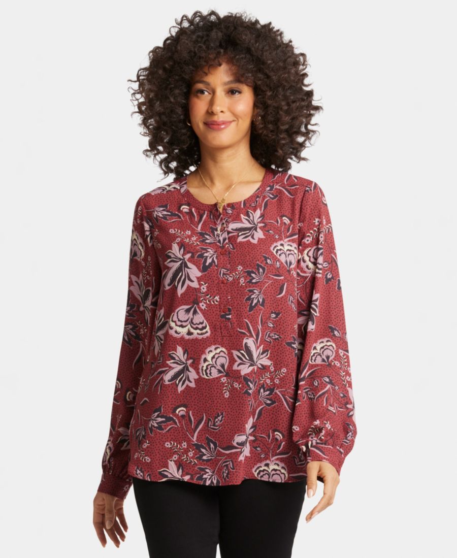 

Женская блузка Simone с круглым вырезом NYDJ, Rosa Blooms