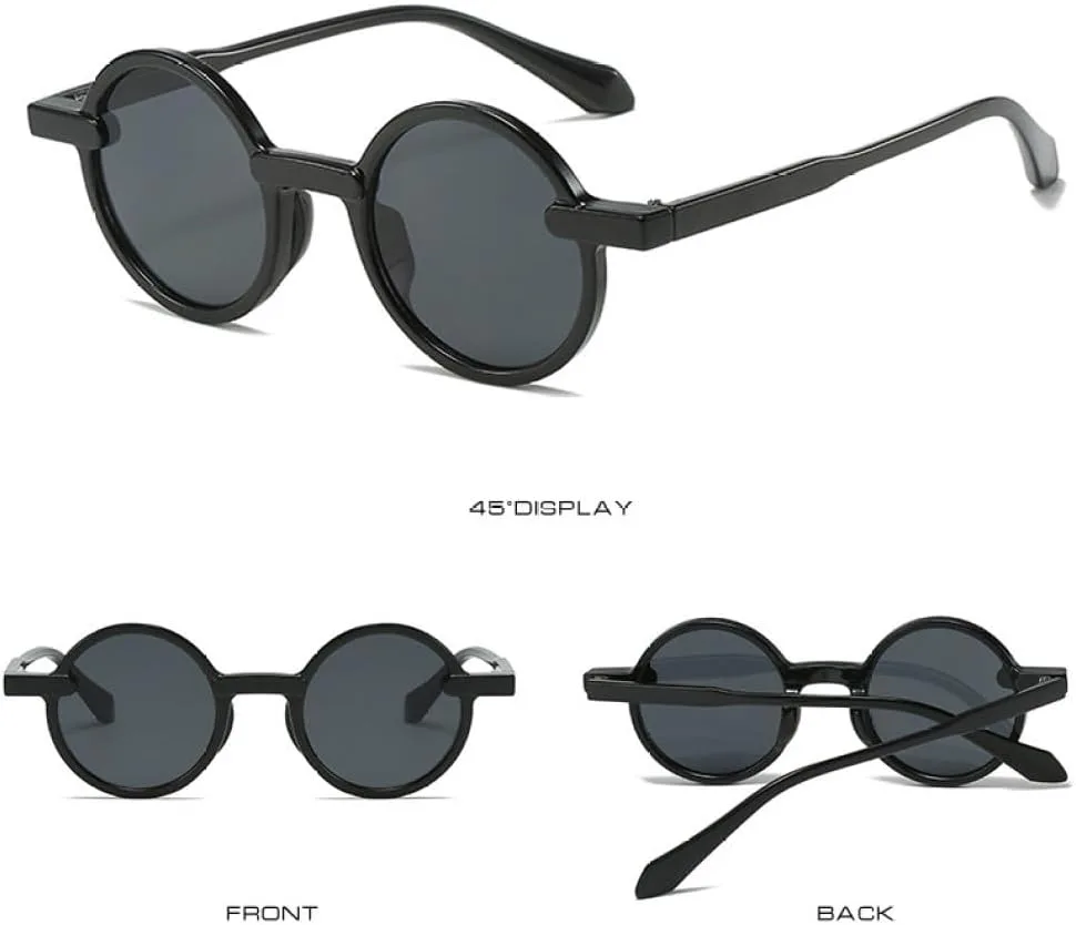 

Ретро круглые солнцезащитные очки 2027 года для женщин, классические винтажные солнцезащитные очки в маленькой оправе, черные очки для вождения MTZJH, C10 Clear White