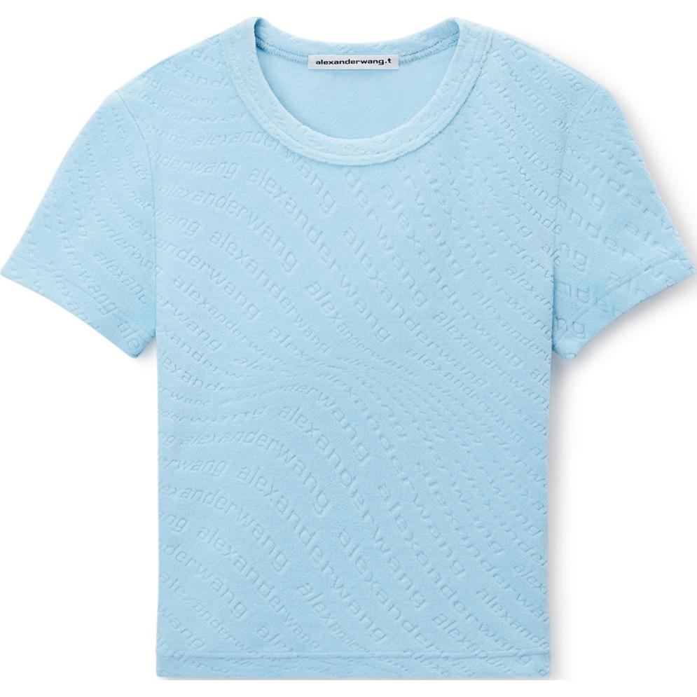 Alexander Wang Футболка T By Crew Neck с коротким рукавом Baby Tee Sky Blue — фото 3
