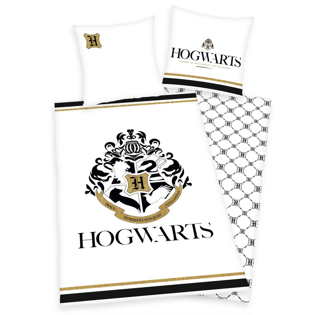 

Постельное белье Herding Harry Potter Hogwarts с золотым принтом, 80x80 U 135x200см