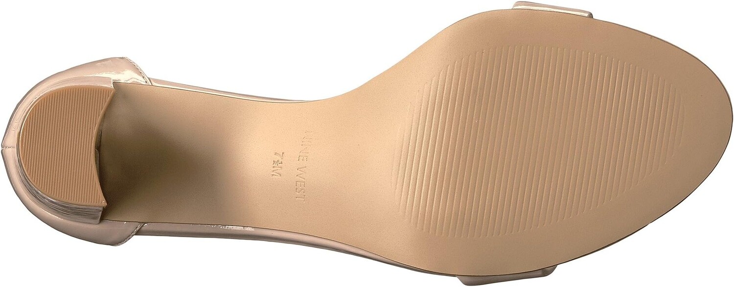 Босоножки Pruce Block Heel Sandal Nine West, цвет Natural Sleek Patent PU — фото 3
