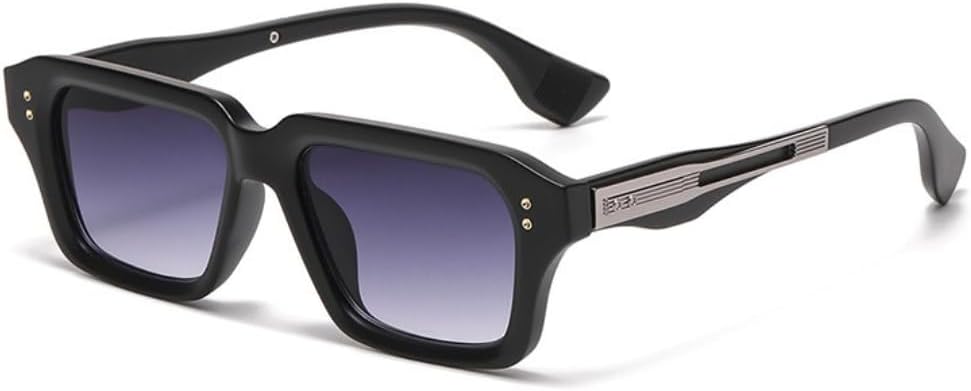 

Ретро солнцезащитные очки для женщин и мужчин, градиентный леопардовый принт, защита от УФ-излучения UV400, прозрачные линзы, оправа с заклепками TVTBBVV, C2black Silver Gray