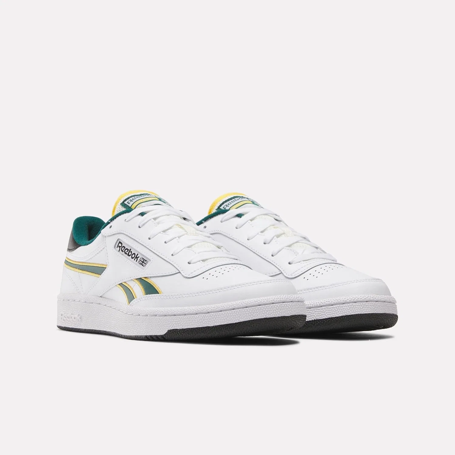 Кроссовки теннисные Reebok Club C Revenge, White Fierce Gold Collegiate Green — фото 2
