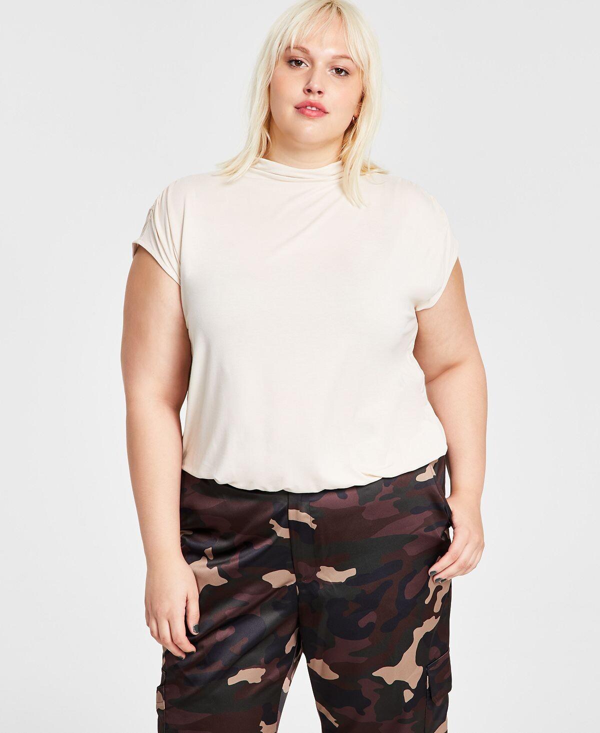 

Футболка-блузон больших размеров с короткими рукавами Bar III