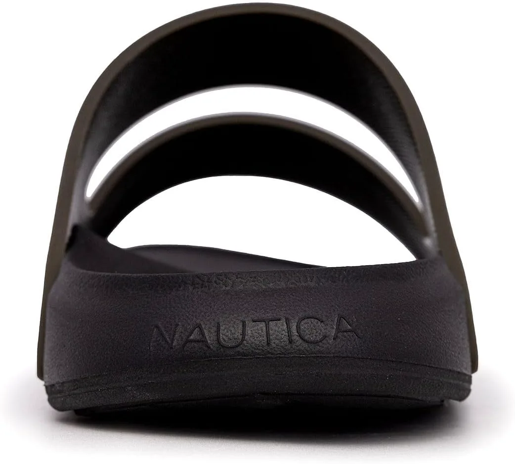 Мужские шлепанцы Nautica для спорта и душа, атлетические сандалии для дома и улицы с двойной поддержкой свода стопы - легкие, прочные и удобные, оливковый — фото 4