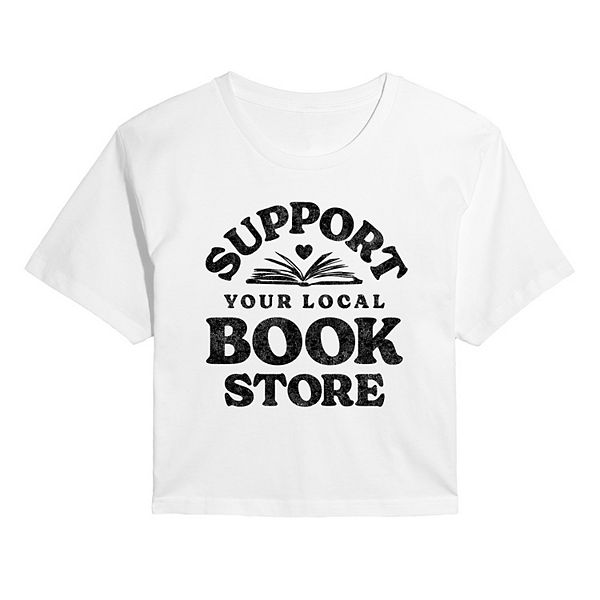 

Футболка Juniors' Support Your Local Bookstore Licensed Character, White