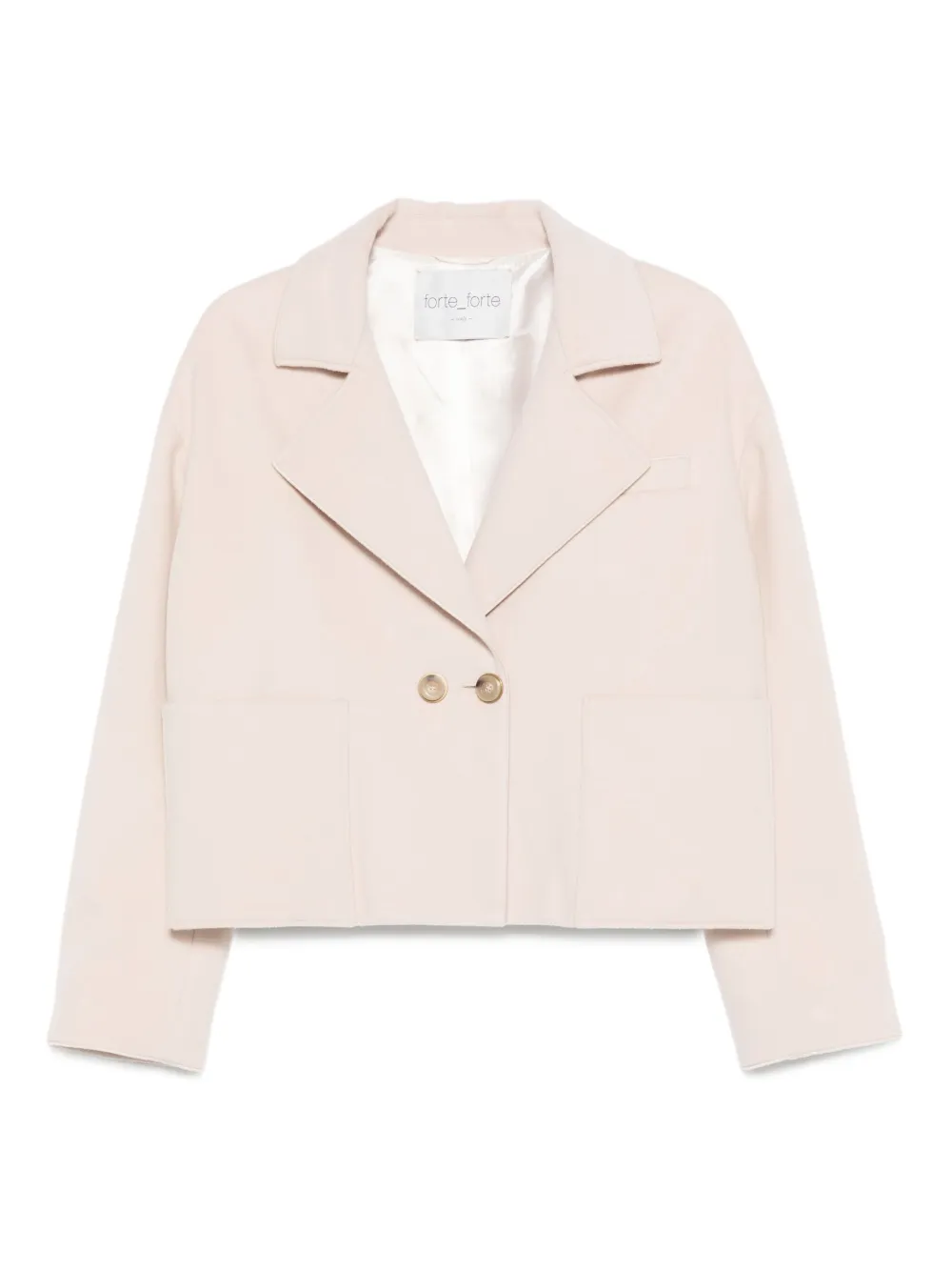 

Двубортная куртка с накладными карманами Forte Forte, нейтральный