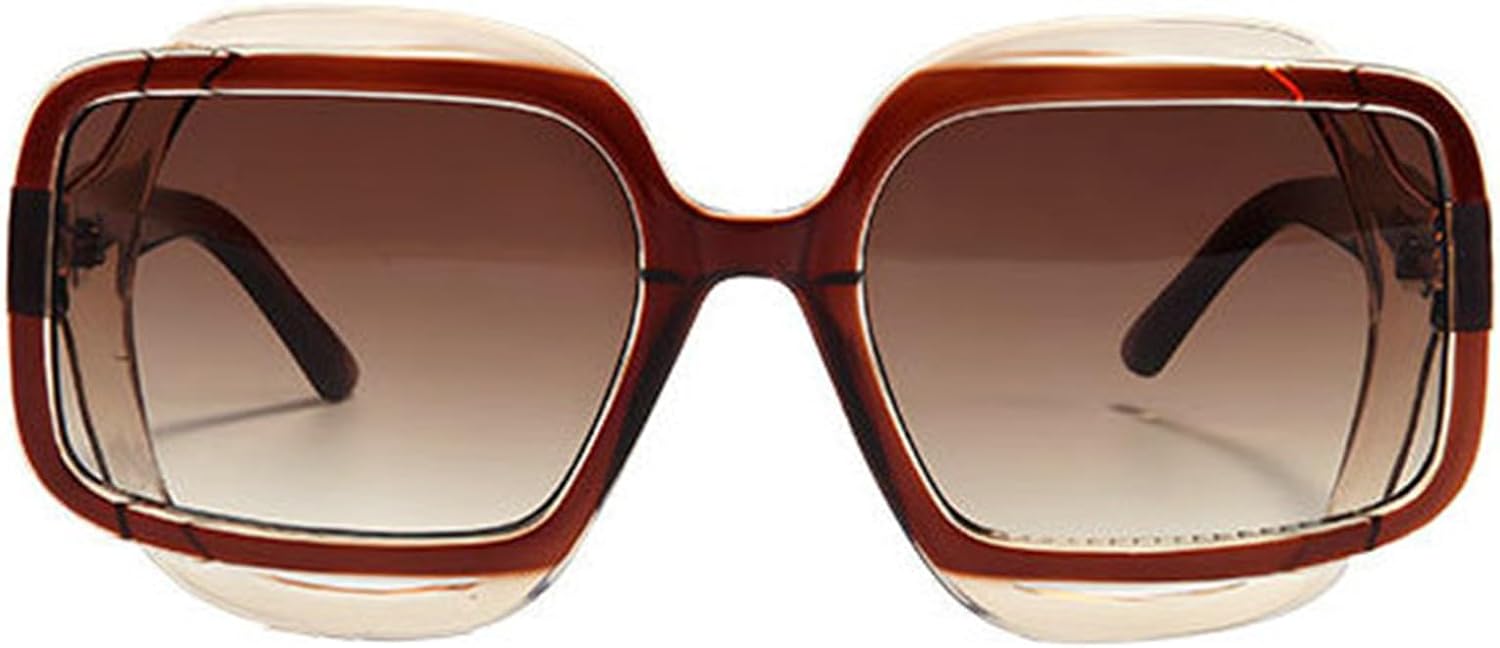 

Хелена Винтажные большие квадратные модные солнцезащитные очки для женщин в стиле панк Роскошные солнцезащитные очки для женщин с градиентным переходом цвета helena, C6