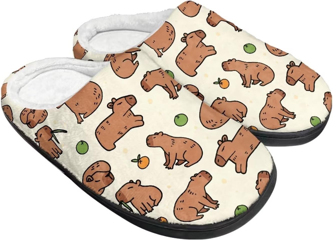 

Тапочки Tomeusey для женщин - домашние и хлопковые тапочки с противоскользящей подошвой, подарок для женщин и мужчин, Capybara