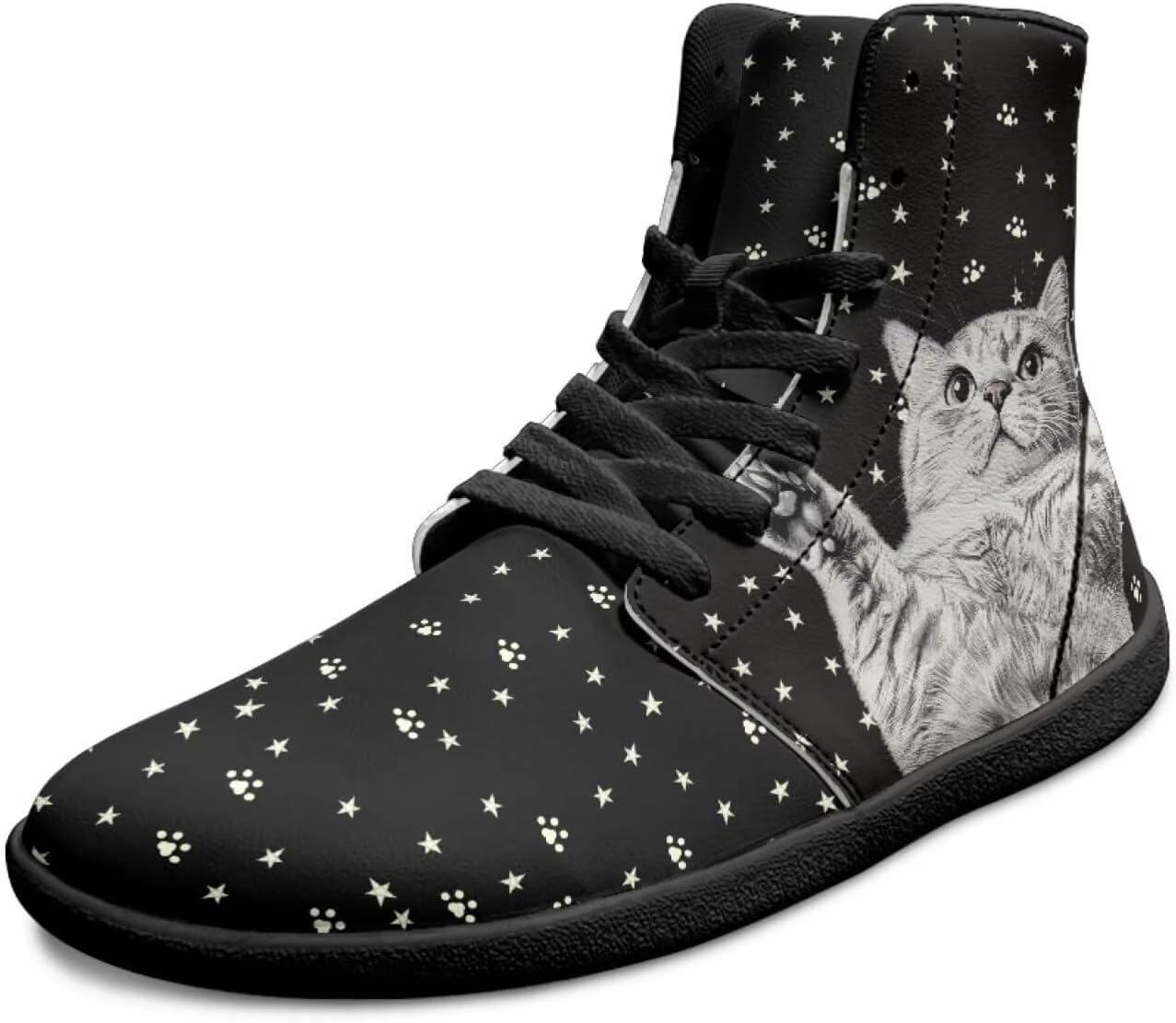 

Кроссовки Binienty унисекс для женщин и мужчин, минималистичные, Tabby Cat Paw Print