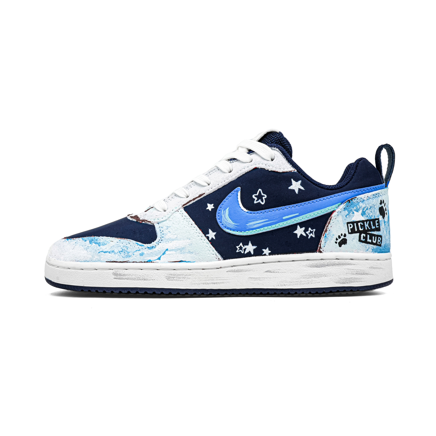 

Nike Кроссовки для скейтбординга Court Borough Stargaze Abрасion Resistant низкие мужские Black Blue