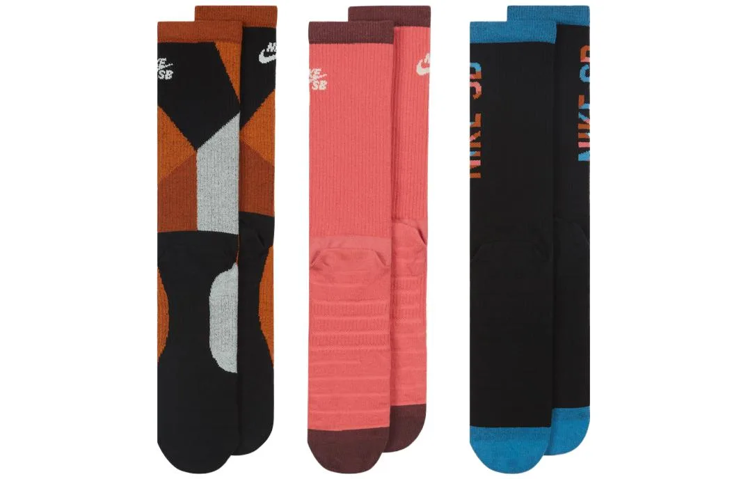 Мужские носки до середины икры Nike, 3 Pack (Cashmere Original+Salt Pink+Black) — фото 3