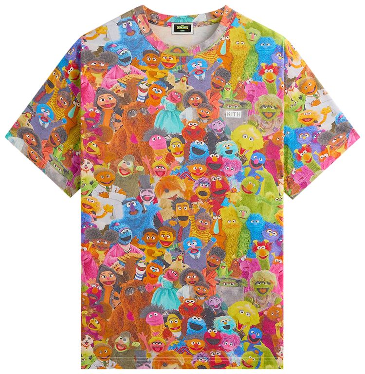 

Футболка Kith x Sesame Street Family Tee 'Multicolor', разноцветный