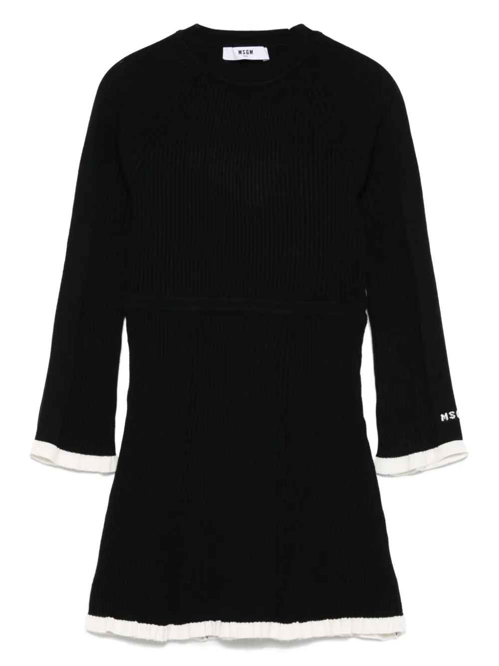 

Платье в рубчик MSGM Kids, черный