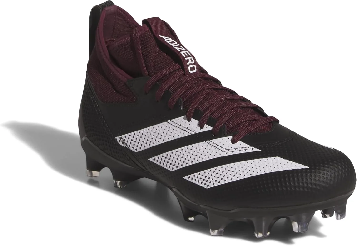 Футбольные бутсы Adidas Adizero Impact для взрослых, унисекс, бордовый/белый/черный — фото 4