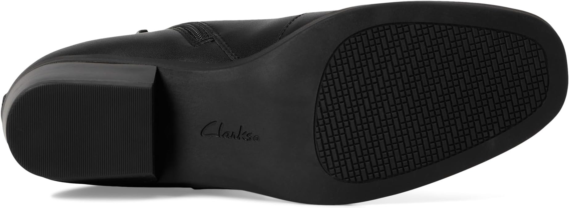 Ботинки женские Clarks Danyelle Skip кожаные на блочном каблуке, черный — фото 3