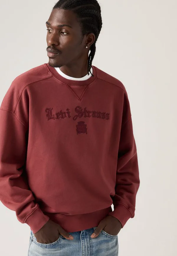 Свободная толстовка с графическим принтом Levi'S, Alt Prep Applique 2 Oxblood — фото 3