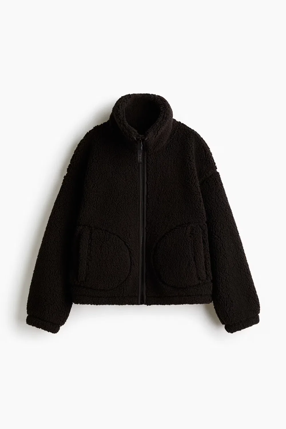 Спортивная куртка из плюшевого флиса H&M, Schwarz