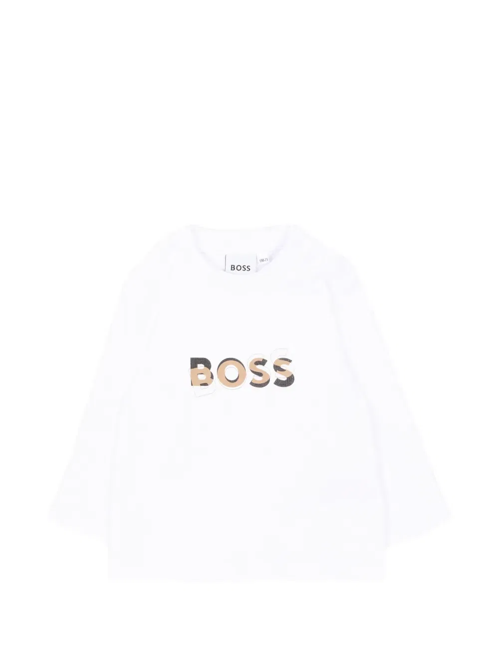 Спортивный костюм с нашивкой-логотипом (комплект из трех предметов) Boss Kidswear, бежевый — фото 4