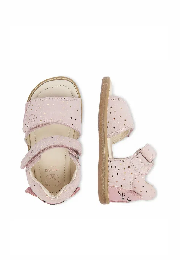 Босоножки кожаные Sandals girl baby shoes Lasocki Kids, розовый — фото 3