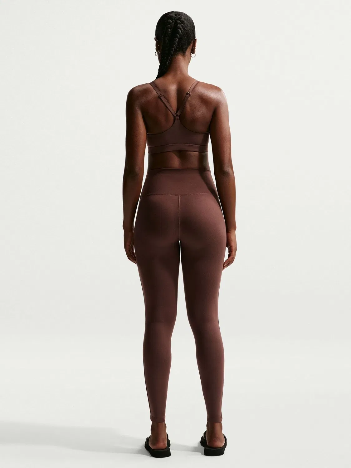Леггинсы Nike One High Waisted Nike, шоколадно-коричневый — фото 2