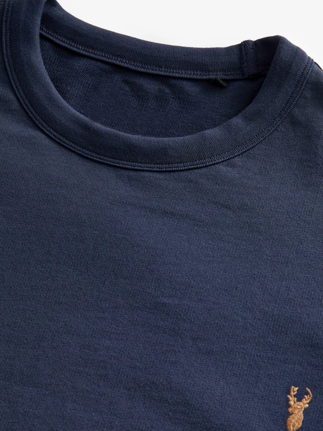 Мужской хлопковый свитшот Lightweight Crew Neck NEXT, Navy Blue — фото 4