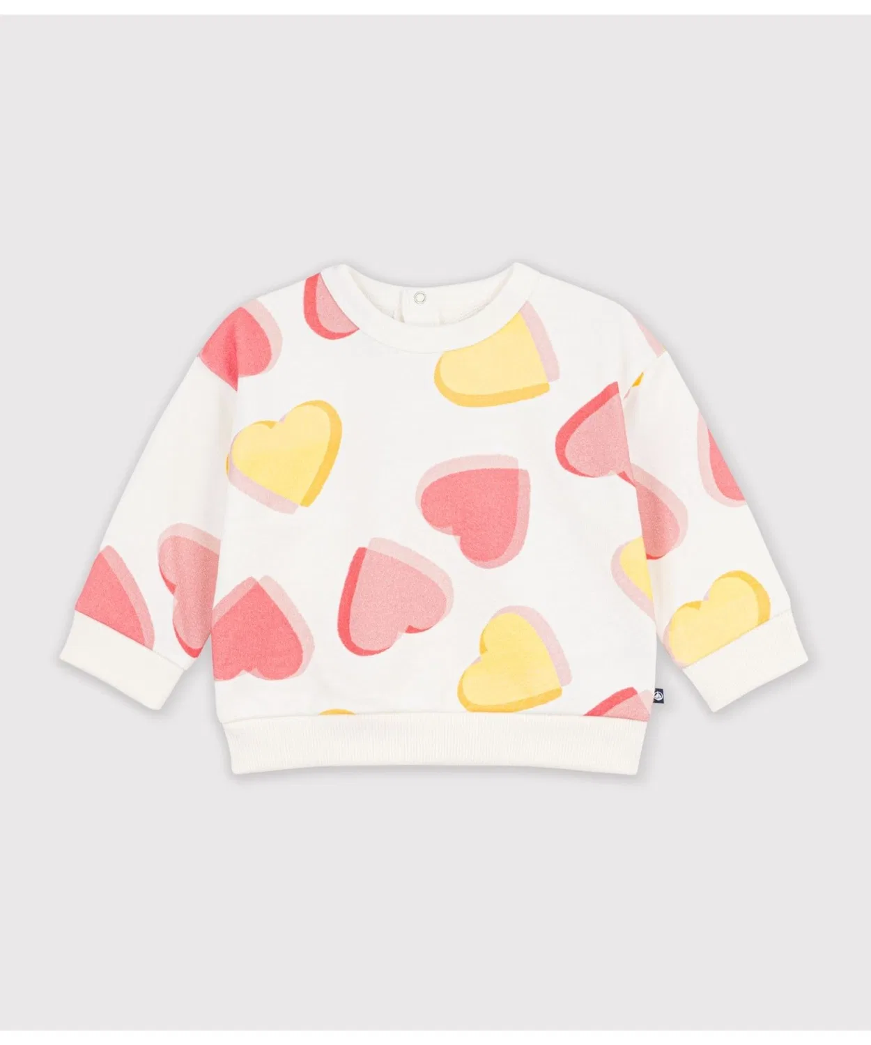 Детский свитшот с длинным рукавомс принтом PETIT BATEAU, White — фото 4