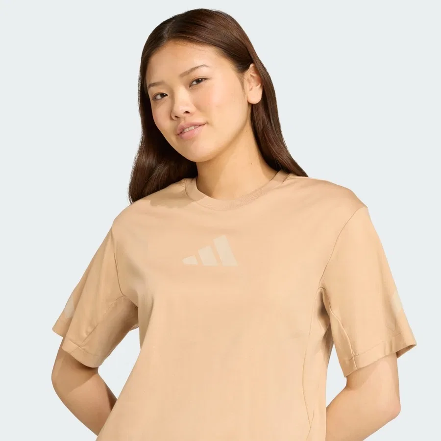 Футболка из хлопка с принтом Z.n.e. Tee adidas, Белый — фото 4