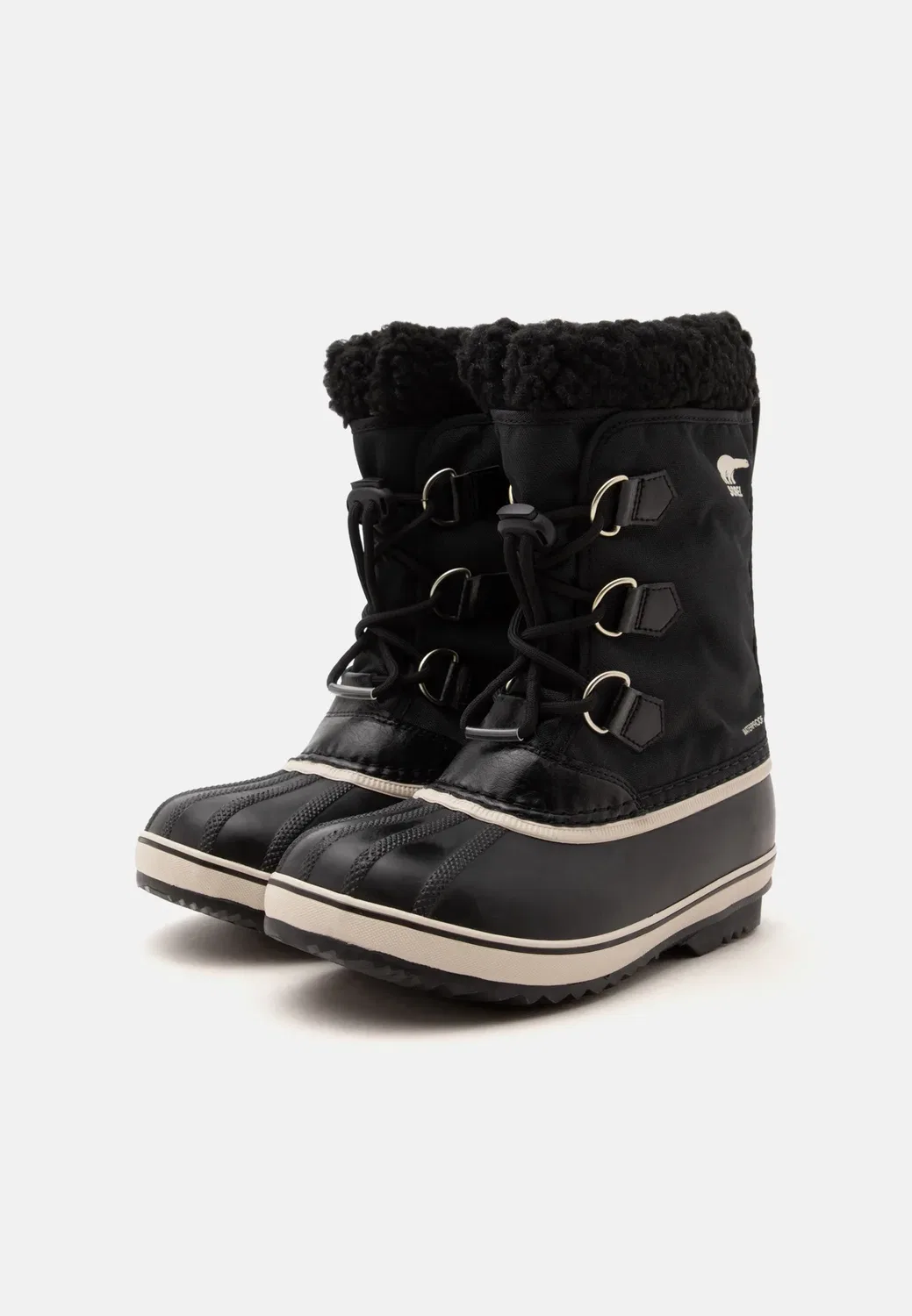 Детские ботинки унисекс на шнуровке для подростков Sorel, Black — фото 2