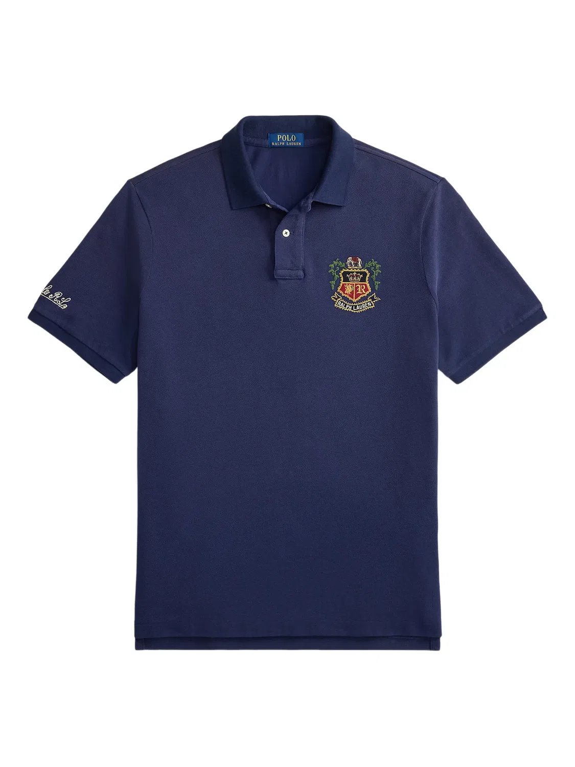 Рубашка-поло с гербом, синяя Polo Ralph Lauren, синий
