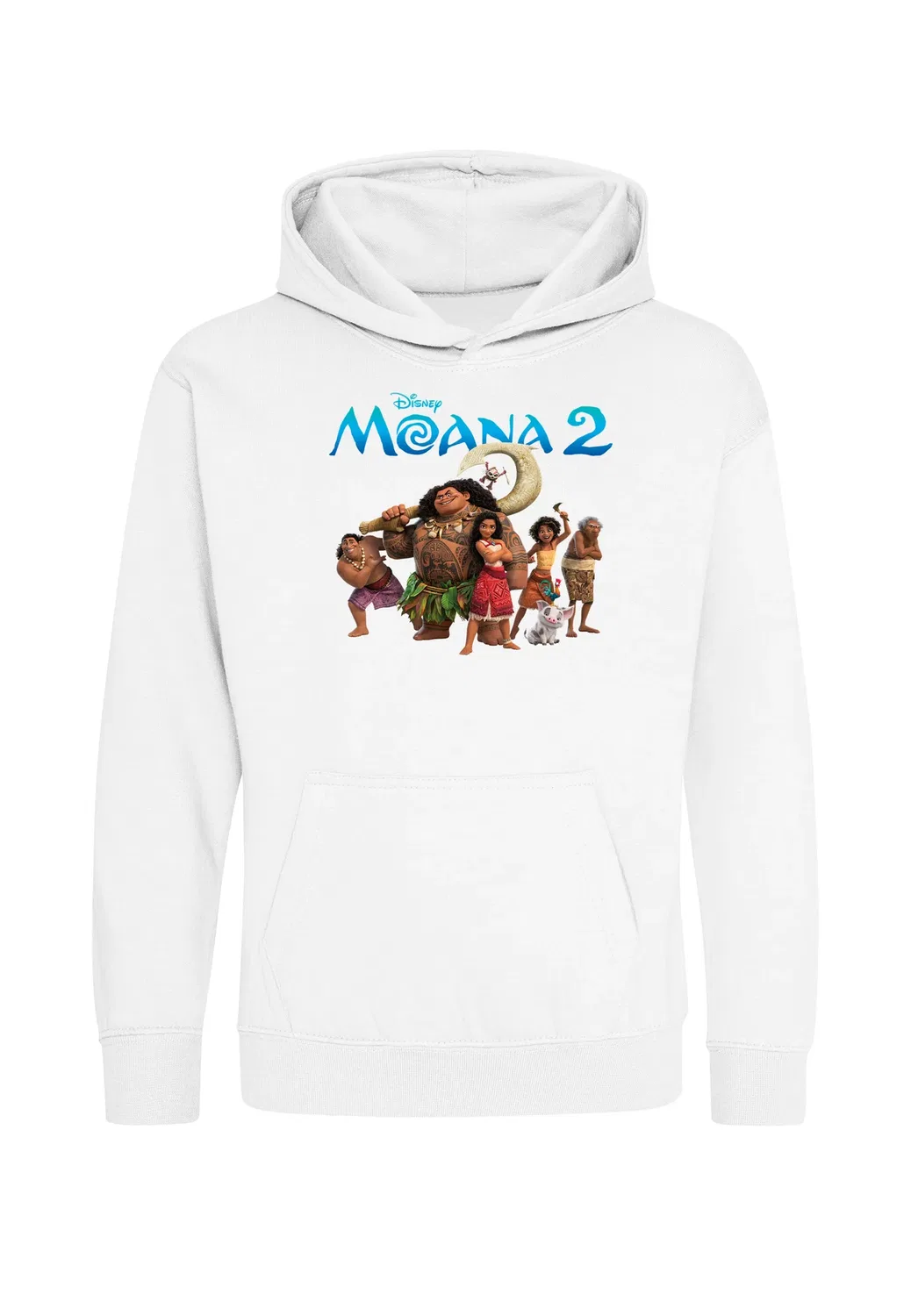 Толстовка с изображением персонажей мультфильма «Моана 2» из приключенческой группы Henry Tiger, Arctic White