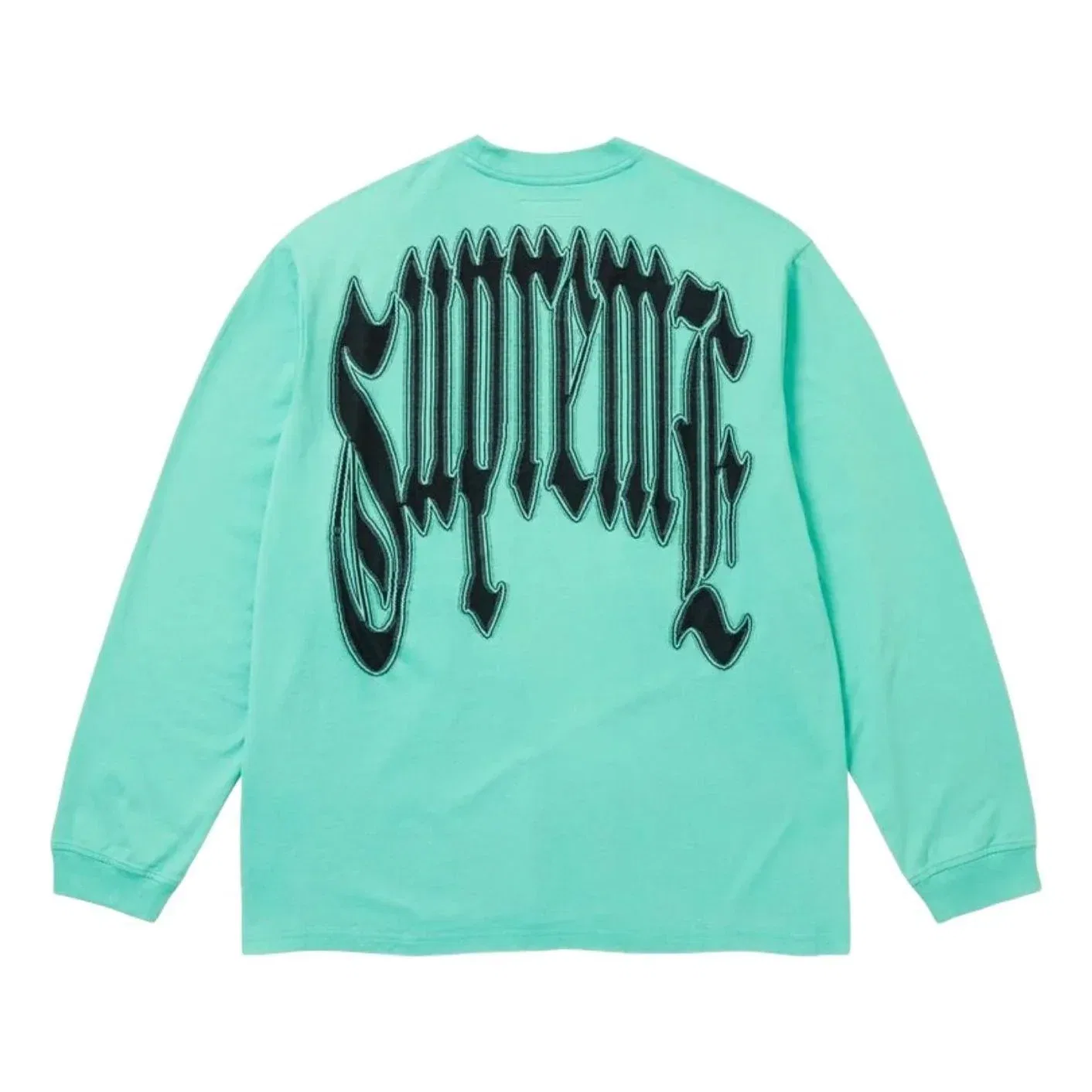 Мужская футболка FW26 Intarsia L/S T-Shirt 'Teal' Supreme, Teal