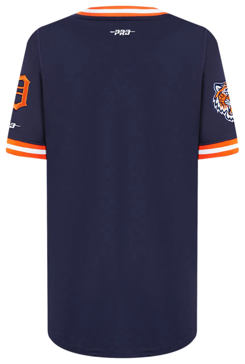 Футболка для мальчиков Classic Ss Striped Rib Detroit Tigers Pro Standard, цвет Midnight Navy/Orange — фото 2