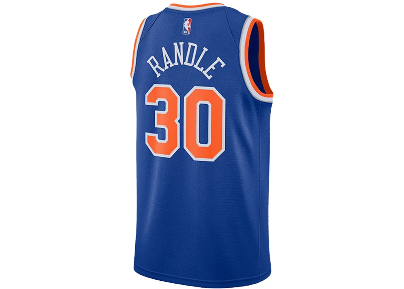 Мужская джерси с принтом Nike NBA New York Knicks Icon Edition 2020 Julius Randle 30 Dri-FIT Swingman, Rush Blue — фото 2