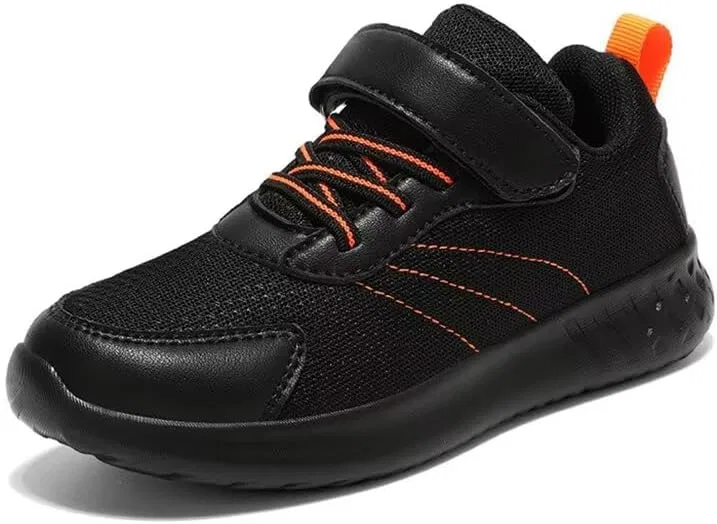 Детские кроссовки для мальчиков с дышащей сеткой Zonkacen, Black Orange