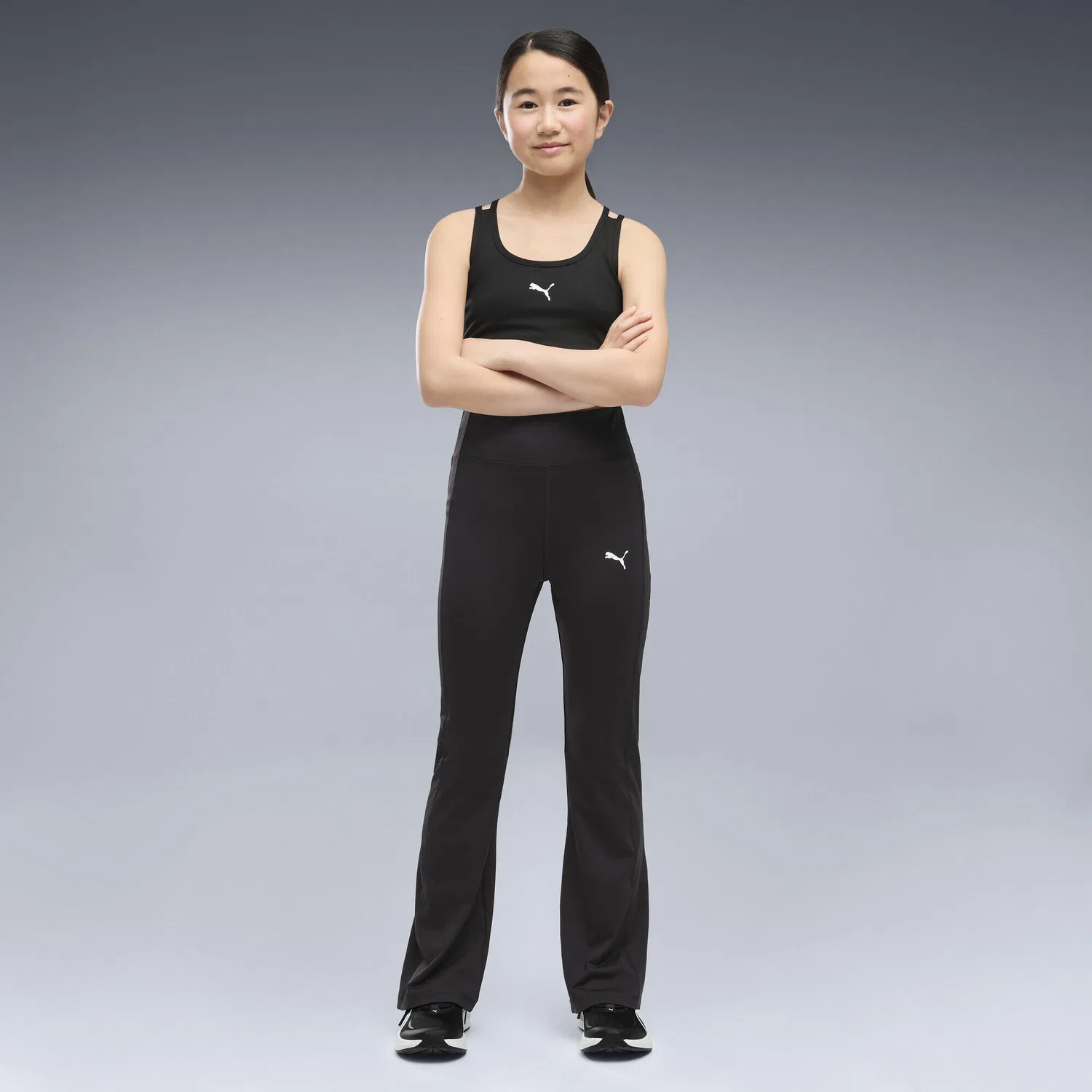 Детские леггинсы с высокой посадкой Train All Day Essentials Puma, Schwarz — фото 2