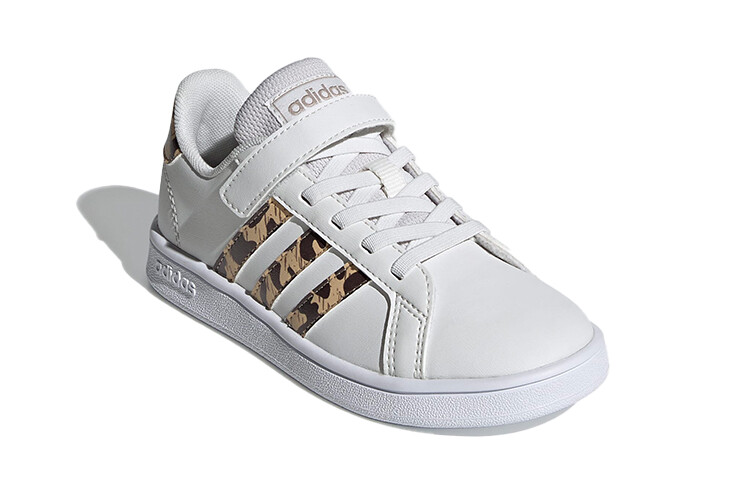 GRAND COURT Детские кроссовки для скейтбординга PS Low-top Белые/леопардовый принт Adidas Neo — фото 3