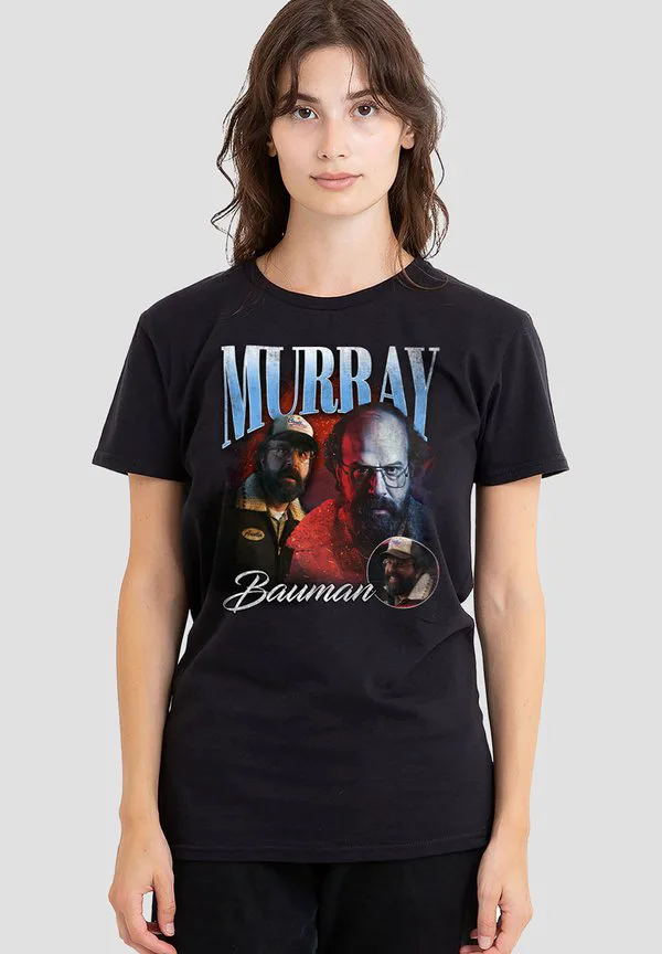 

Футболка с принтом, посвященным мюррею из сериала «очень странные дела». Netflix, Black, Черный, Футболка с принтом, посвященным мюррею из сериала «очень странные дела». Netflix, Black