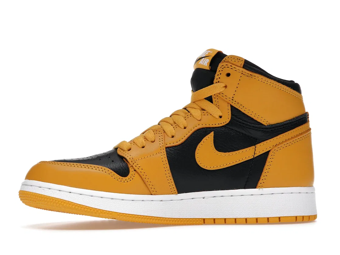 Детские кроссовки Lifestyle с длинным шнурованием Jordan 1 Retro High OG Pollen Jordan, Pollen/Black-White — фото 3