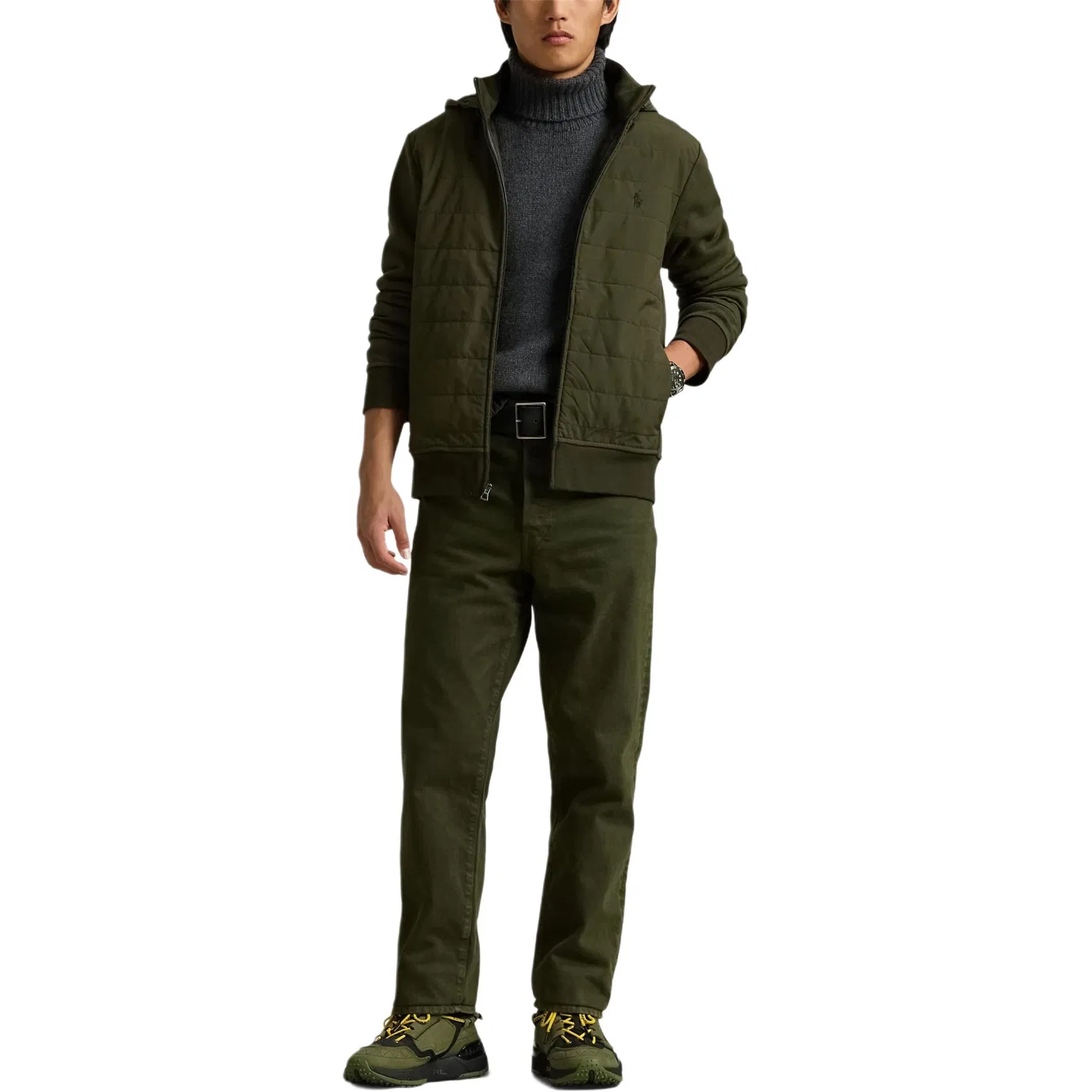 Мужская куртка на молнии Olive Green Polo Ralph Lauren — фото 3
